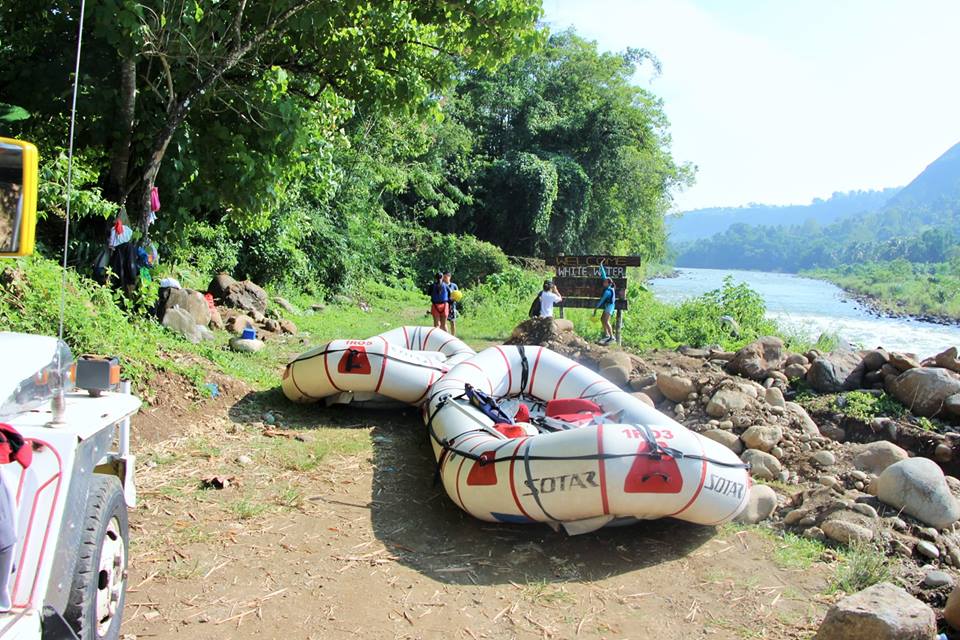 rafts at the site