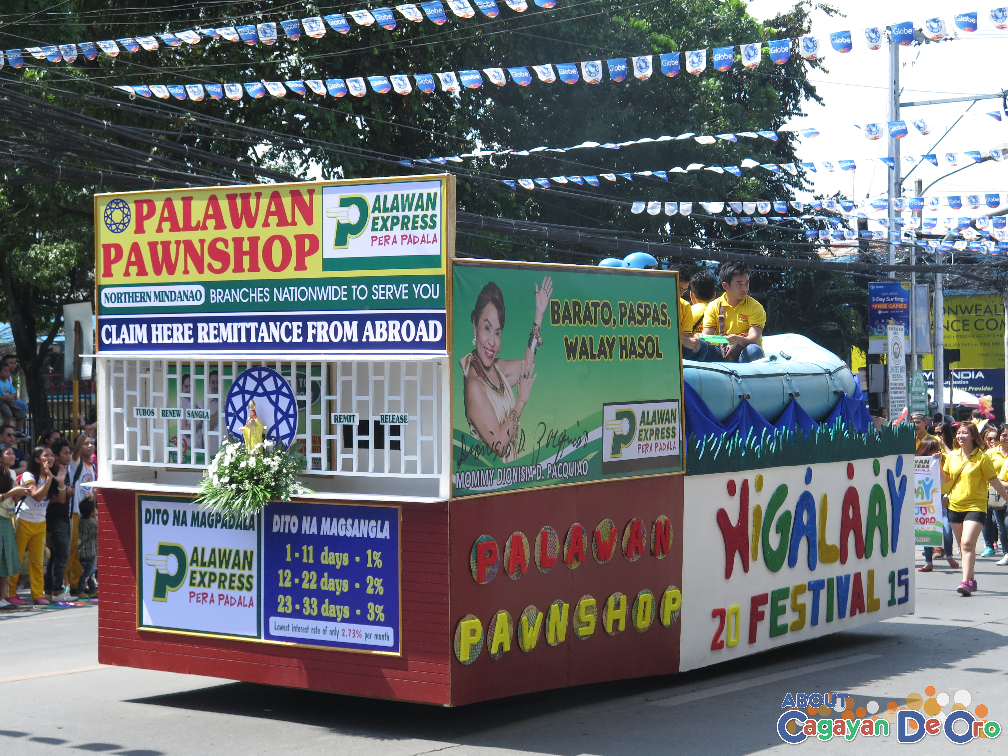 Palawan Pawnshop at Cagayan de Oro The Higalas Parade of Floats and Icons 2015