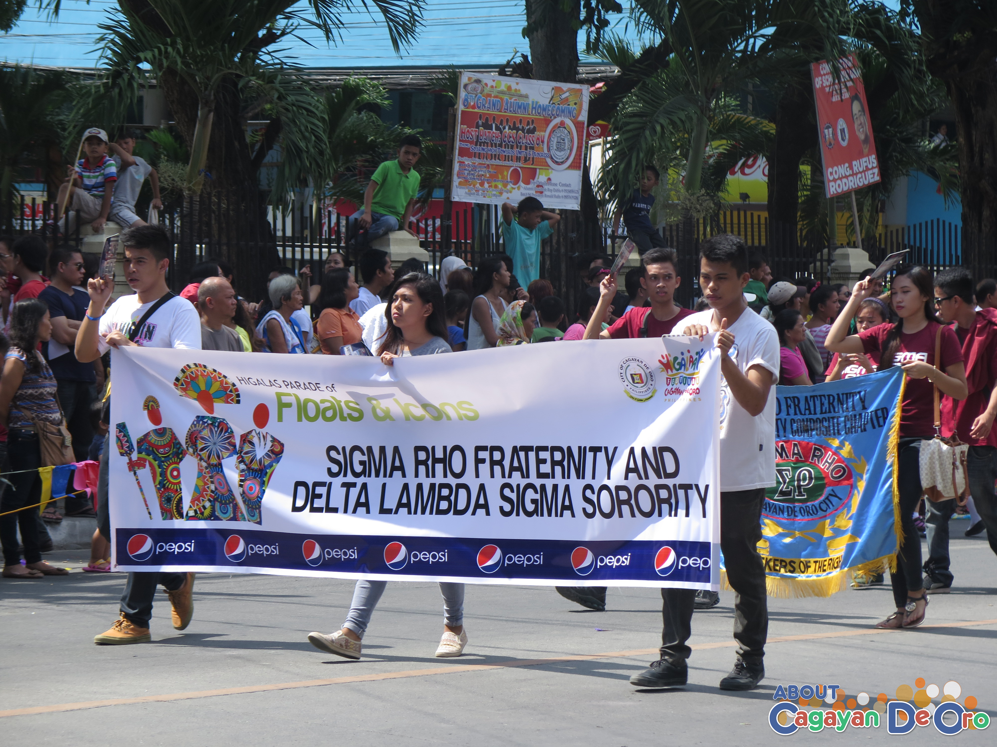 Sigma Rho Fraternity and Delta Lambda Sigma Sorority at Cagayan de Oro The Higalas Parade of Floats and Icons 2015