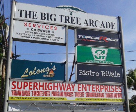 big tree arcade signage