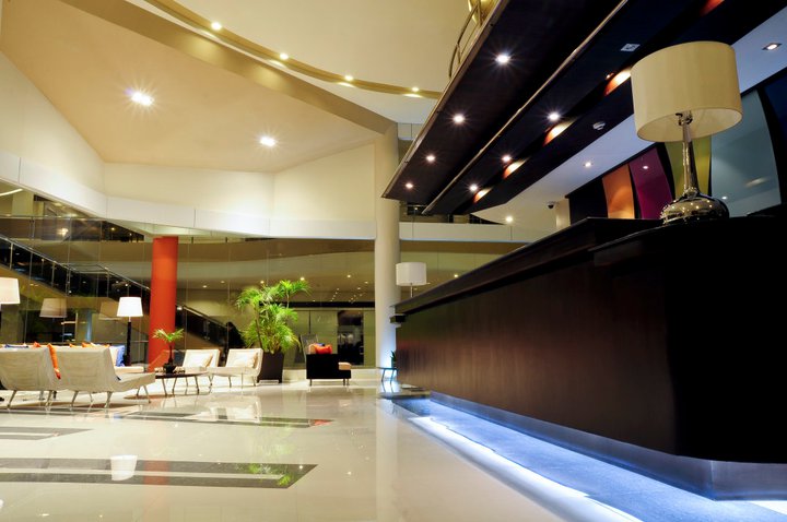 n hotel reception area