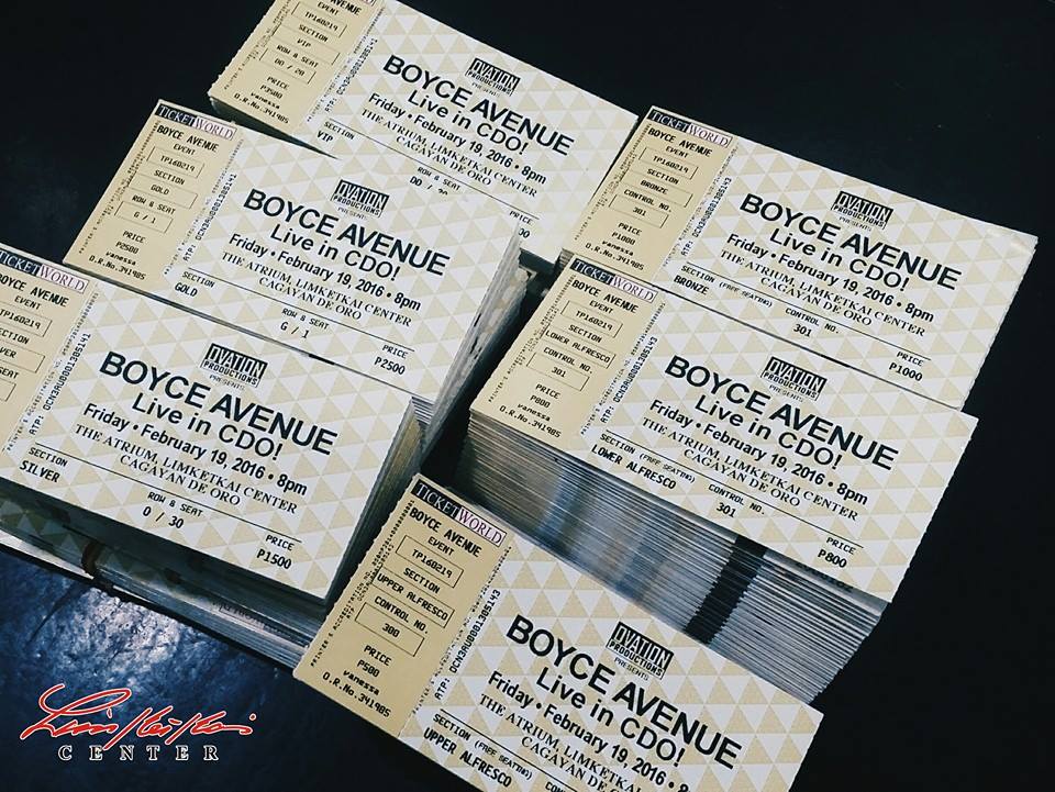 boyce avenue cagayan de oro tickets