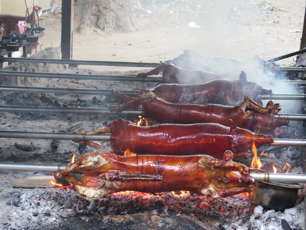 mommy inday's lechon cooking