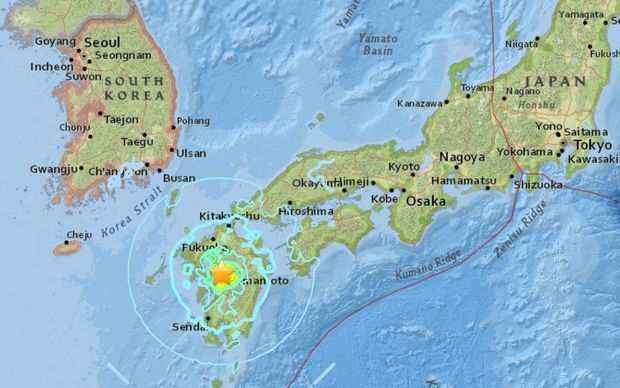 japan earthquake april 15, 2016