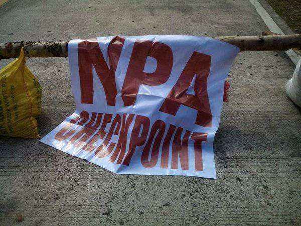 NPA rebels checkpoint