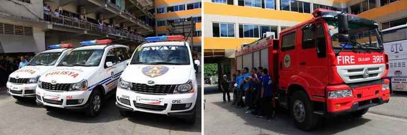 moreno cdo police vehicles and firetruck