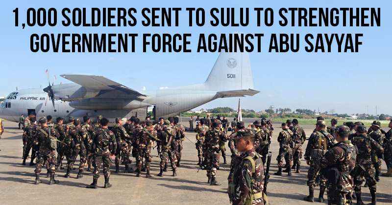 1000 soldiers to sulu