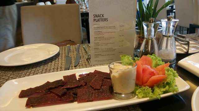 Sweet Beef Tapa with Spicy Coconut Dip