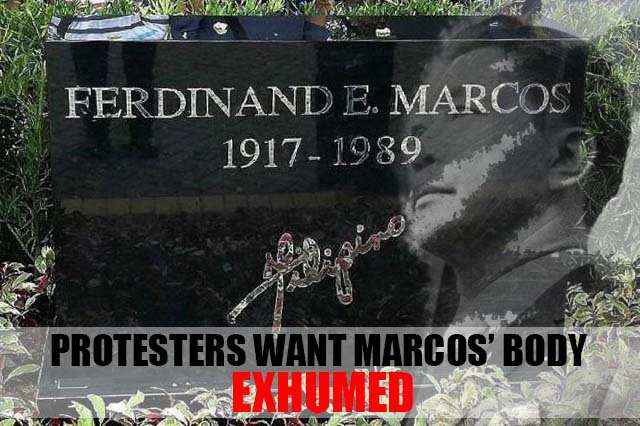 protesters marcos body exhumed