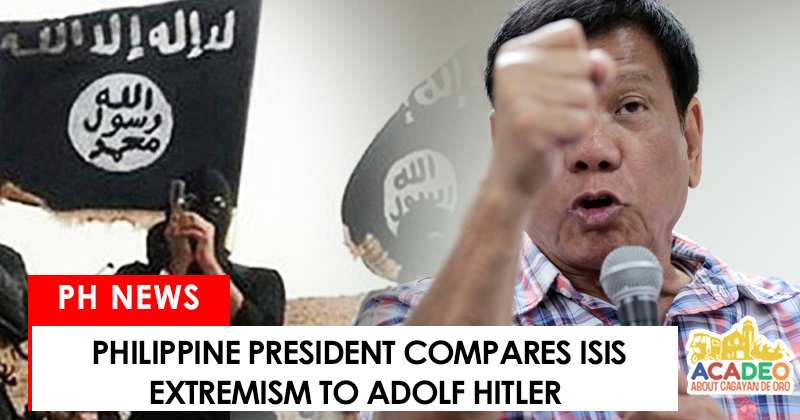 Duterte compares ISIS to Hitler