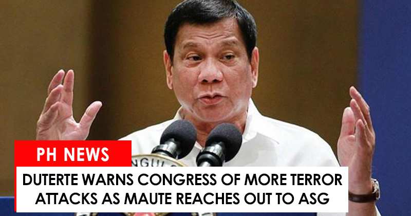 Duterte warns congress of more terrorist attacks