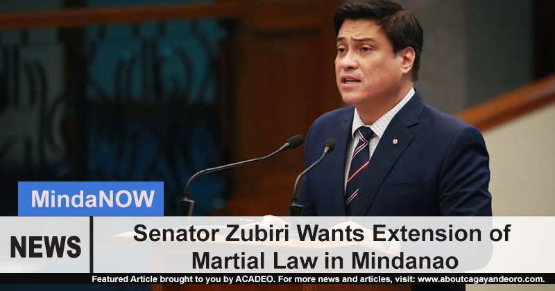 Senator Zubiri wants extension of Martial Law