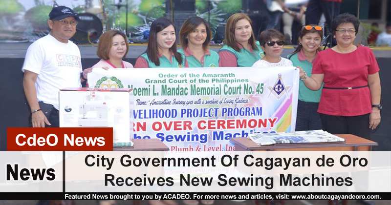 City Government Of Cagayan de Oro Receives New Sewing Machines