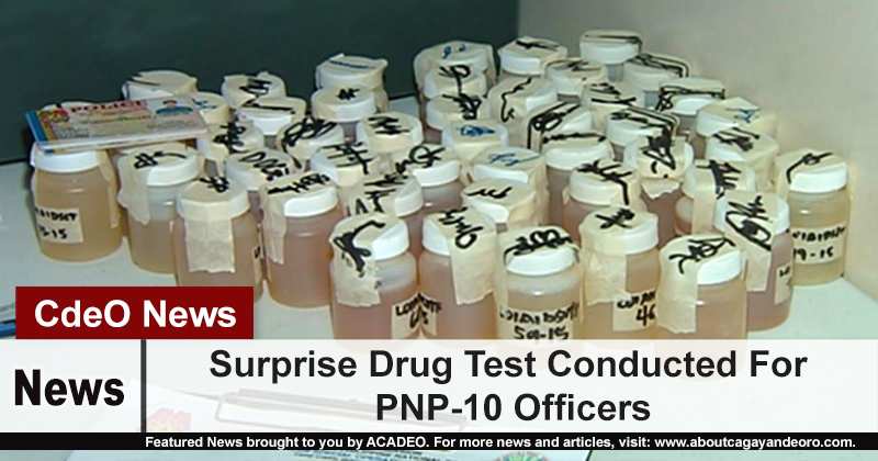 Surprise Drug Test Conducted For PNP-10 Officers
