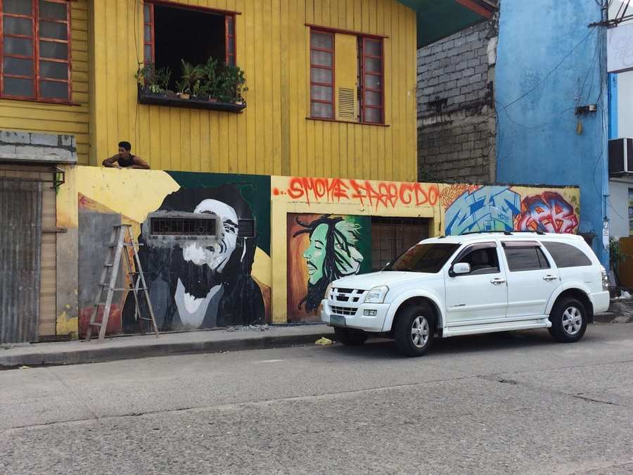 Bob Marley Grafiti Along Corrales Avenue