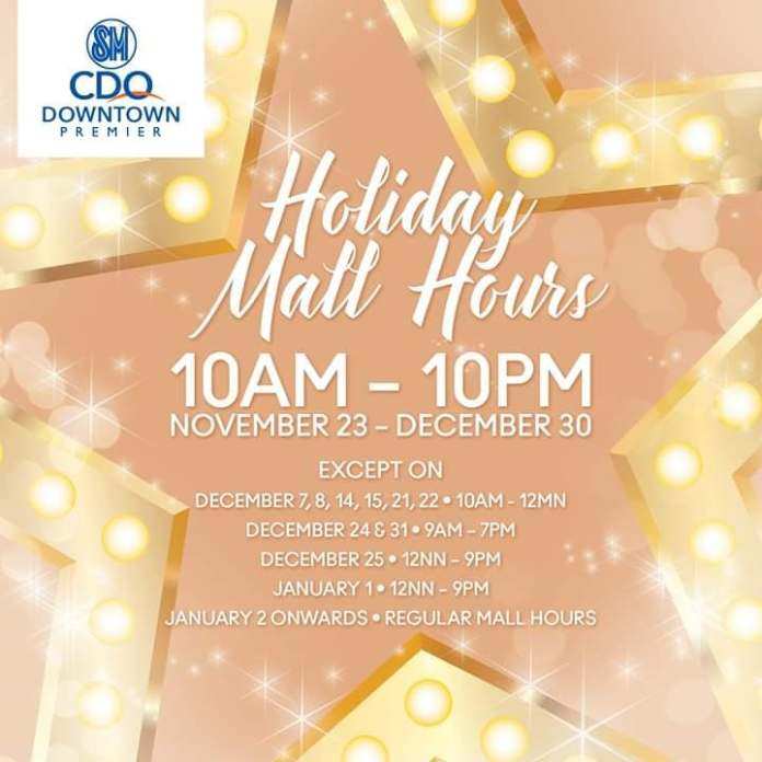 Holiday Mall Hours
