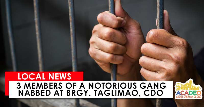 3 Members of a Notorious Gang nabbed in CDO