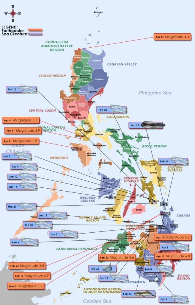 Can Oarfish predict Earthquakes? Mapping out oarfish sightings and ...