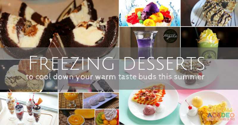 Freezing desserts