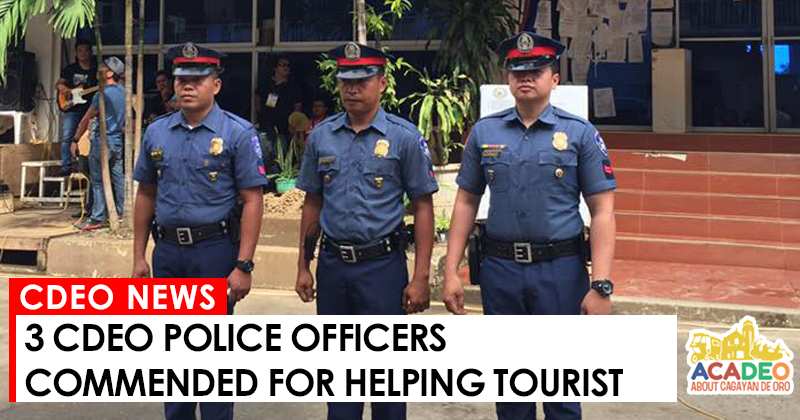 3 cops helps tourist in cdo