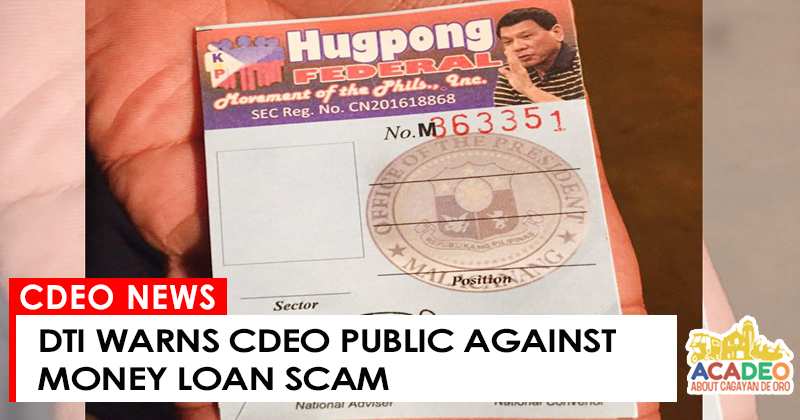 DTI WARNS AGAINST SCAM