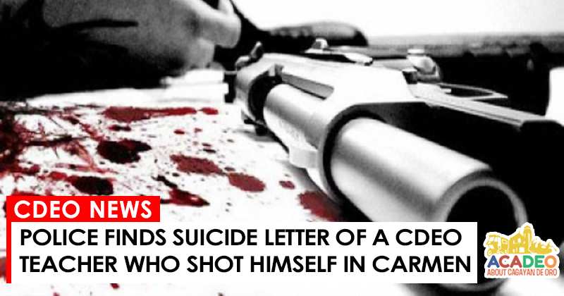 Suicide letter of a CDEO teacher found in Carmen