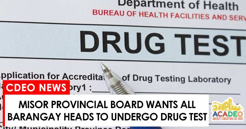 illegal drug test for misor barangay chiefs