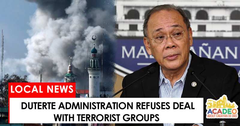 Duterte administration refuses deal with terrorist groups