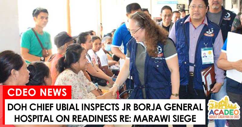 Health Secretary Ubial inspects JR Borja General Hospital