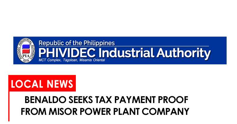 Benaldo seeks tax payment proof of MisOrf power plant