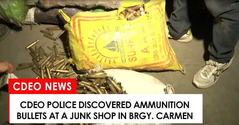 Spent and live ammunition bullets found in junk shop