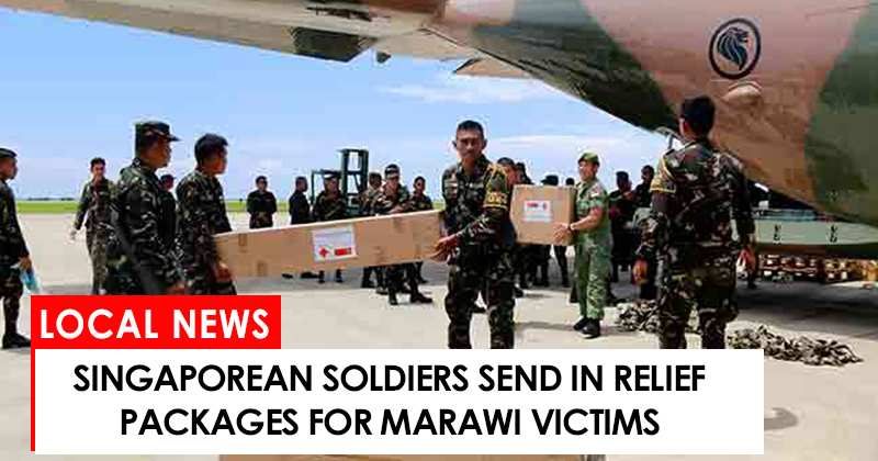 Sinagaporean soldiers send in relief goods for Marawi victims
