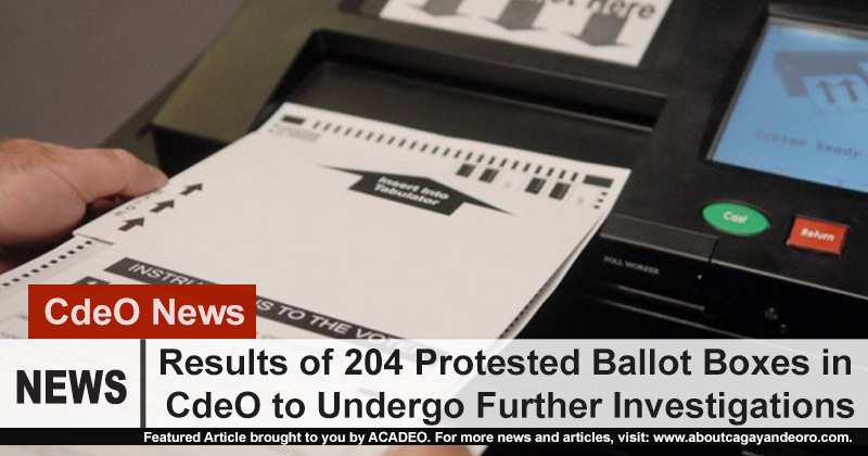 204 Protested Ballot Boxes to Undergo Investigations