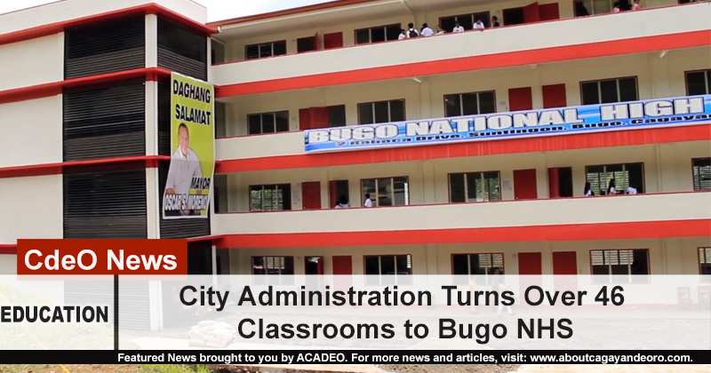 Moreno turns over 46 classrooms to Bugo NHS