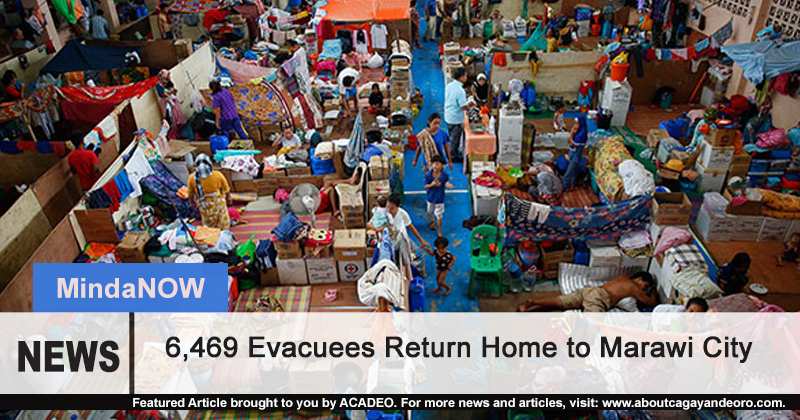 6,469 evacuees return to Marawi City