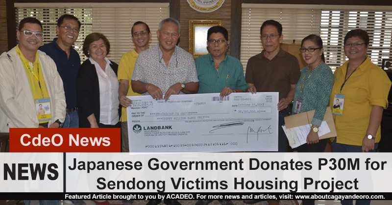 Japanese Government gives P30M for Sendong Victims