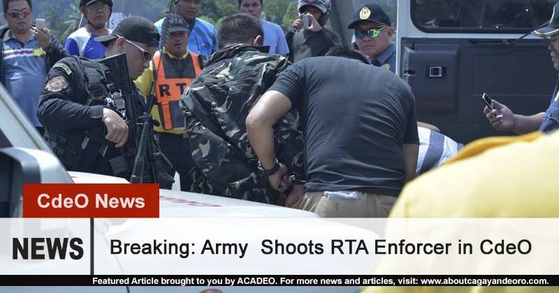 Soldier shoots RTA Member along JR Borja Bridge