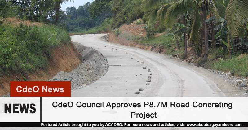 CdeO Council Approves P8.7M Road Concreting Project