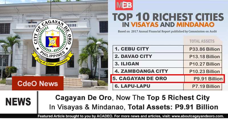 Cagayan De Oro, Now The Top 5 Richest City Within Visayas & Mindanao