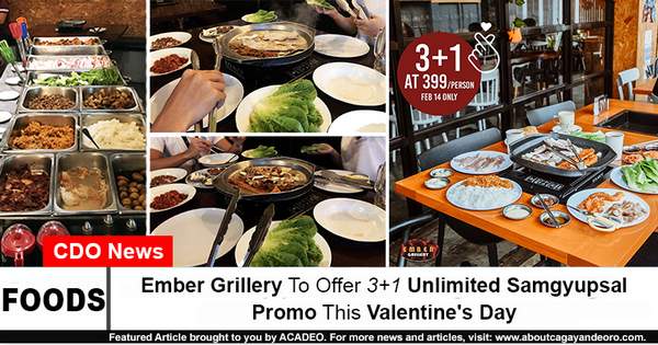 Ember Grillery To Offer 3+1 Unlimited Samgyupsal Promo This Valentine's Day