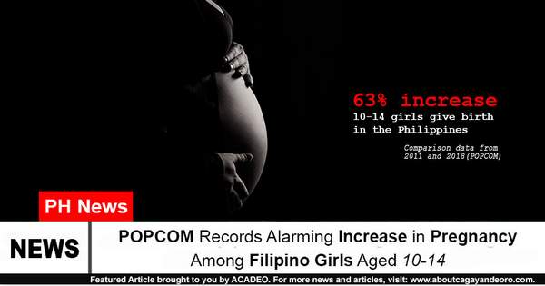 POPCOM Records Alarming Increase in Pregnancy Among Filipino Girls Aged 10-14