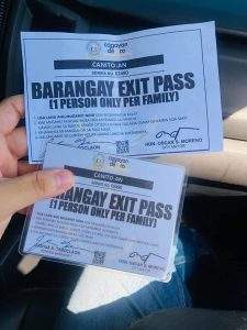 Barangay Exit Pass