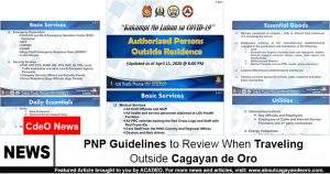 PNP Guidelines to Review When Traveling Outside Cagayan de Oro