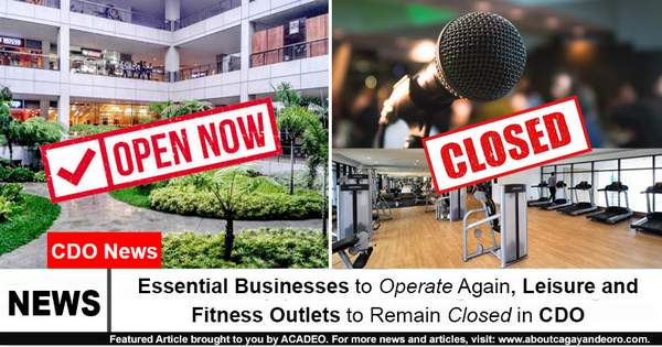 Essential Businesses to Operate Again, Leisure and Fitness Outlets to Remain Closed