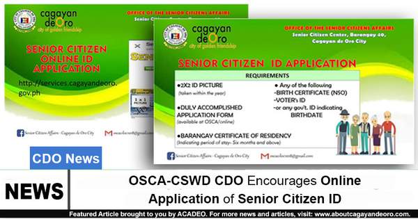 OSCA-CSWD CDO Encourages Online Application of Senior Citizen ID