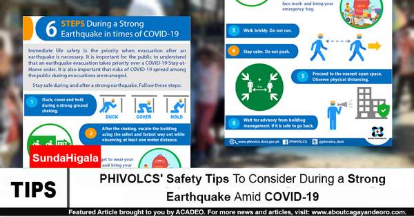 PHIVOLCS' Safety Tips To Consider During a Strong Earthquake Amid COVID-19