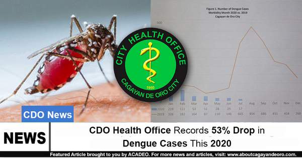 CDO Health Office Records 53% Drop in Dengue Cases This 2020