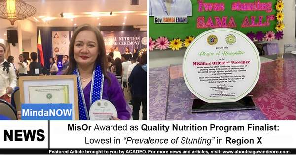 MisOr Awarded as Quality Nutrition Program Finalist
