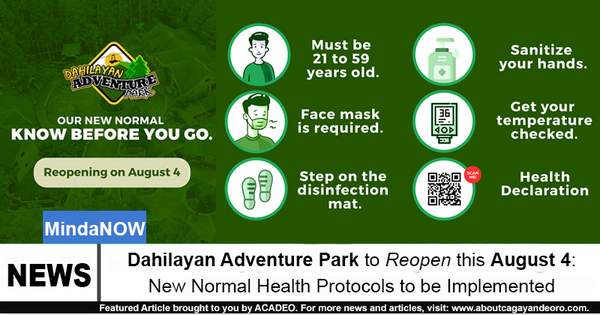 Dahilayan Adventure Park to Reopen this August 4: New Normal Health Protocols to be Implemented