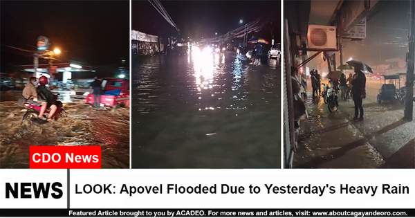 LOOK: Apovel Flooded Due to Yesterday's Heavy Rain
